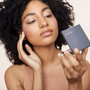 PYT Beauty Radiant Powder Highlighter Makeup Champagne Hypoallergenic Cruelty Free Vegan 1 Count Front Row / Champagne - blush