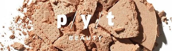 PYT Beauty Radiant Powder Highlighter Makeup Champagne Hypoallergenic Cruelty Free Vegan 1 Count Front Row / Champagne - pyt beauty