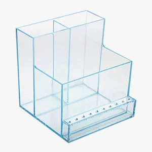 FRCOLOR Nail Drill Grinding Bit Holder Box Professional Nail Art Polishing Grinding Drill Bit Holder Display Storage Box Bit Case Organizer for Nails Pink - nail bit holder case