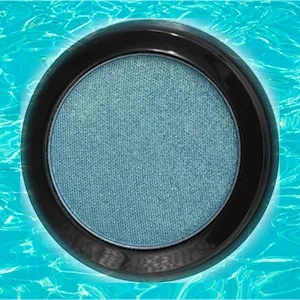 Pure Ziva Counterfeit Shimmering Deep Forest Green Blue Grey Pressed Powder Single Vegan Eyeshadow Talc Paraben & Cruelty Free - Caribbean Eyeshadow with Background