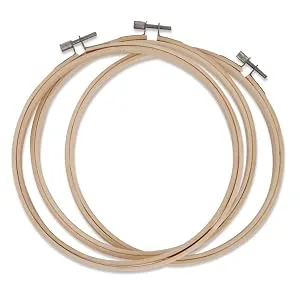 Mocoosy 3 Pack Embroidery Starter Kit with Pattern and Instructions Stamped Embroidery Kit for Beginners Cross Stitch Sets Sewing Craft Include 3 Embroidery Fabric 3 Bamboo Hoops and Color Threads - embroidery hoops