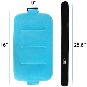 Relief Expert Ice Pack for Injuries Reusable(16 x 9) Gel Cold Pack for Lower Back Shoulder Knee Hip Pain Relief Cold Compress for Swelling Bruises Flexible Hands Free Light Blue - reusable ice packs