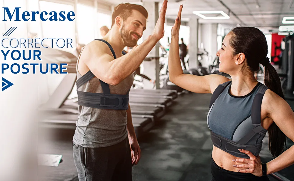 Mercase Posture Corrector for Women and Men Back Support Brace for Posture Shoulder Kyphosis Scoliosis Rounded Shoulder Corrector Fully Adjustable and Breathable (Large) - product information 1