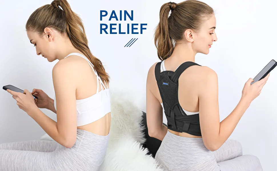 Mercase Posture Corrector for Women and Men Back Support Brace for Posture Shoulder Kyphosis Scoliosis Rounded Shoulder Corrector Fully Adjustable and Breathable (Large) - product information 8