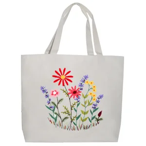 Tcbasrt 4Pack Embroidery Kit for Beginners with Pattern and Instructions Cross Stitch Kits Include 2 Embroidery Hoop 4 Embroidery Clothes with Plants Flowers Pattern Color Threads(Multicolor) - decoration