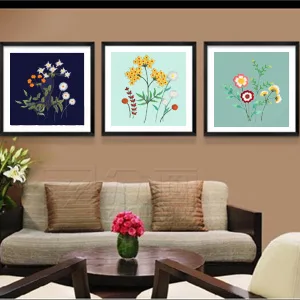 Tcbasrt 4Pack Embroidery Kit for Beginners with Pattern and Instructions Cross Stitch Kits Include 2 Embroidery Hoop 4 Embroidery Clothes with Plants Flowers Pattern Color Threads(Multicolor) - wall decoration
