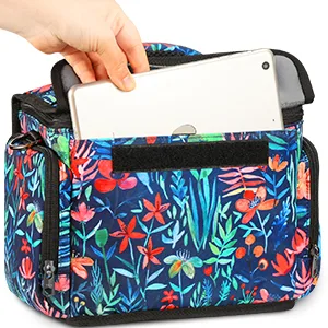 FINPAC Portable Carrying Bag for Cricut Joy Storage Organizer Tote Bag Carrying Case with Supplies Storage Sections (Emerald Illusions) *Emerald Illusions - cricut joy carrying case