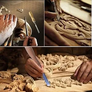 Chiyuehe Professional Wood Carving Chisel Set - 12 Piece Sharp Woodworking Tools w/Carrying Case - Great for Beginners - Wood carving chisel set for beginners