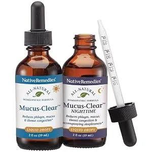 Native Remedies Complete Mucus-Clear ComboPack for 24 Hour Relief of Mucus & Phlegm Congestion - Native Remedies Complete Mucus-Clear ComboPack