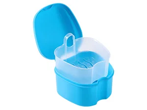 JMU Denture Bath Case Denture Cup for Soaking Dentures Orthodontic Retainer Case with Strainer Basket Tray Retainer Cleaner Case for Both Bottom and Top Dentures Mouth Guard Invisalign - JMU Denture Bath Case