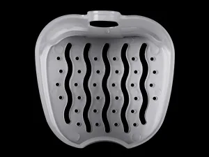 JMU Denture Bath Case Denture Cup for Soaking Dentures Orthodontic Retainer Case with Strainer Basket Tray Retainer Cleaner Case for Both Bottom and Top Dentures Mouth Guard Invisalign - Orthodontic Retainer Case with Strainer Basket Tray