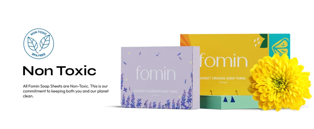 FOMIN - Antibacterial Paper Soap Sheets for Hand Washing - (100 Sheets) Jasmine Portable Travel Soap Sheets Dissolvable Camping Mini Soap Portable Soap Sheets Jasmine (Single Pack) - soap sheets