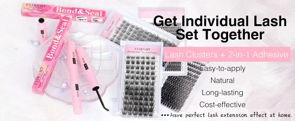 Lash Clusters Individual Lashes 72 pcs DIY Eyelash Extension Pack CC Curl 8-16mm Mixed Length Wispy Natural Spiky Cluster Lashes Pack by EYDEVRO Spiky C+ Curl 8-16mm Mixed - Y28-29F