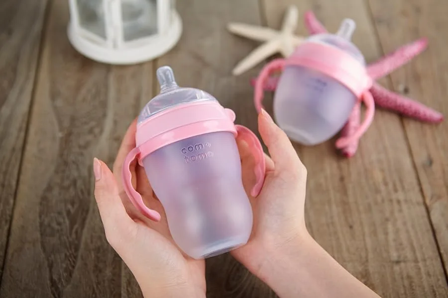Compatible Bottle Handle for Comotomo (Pack of 3 Pink) - product information 1