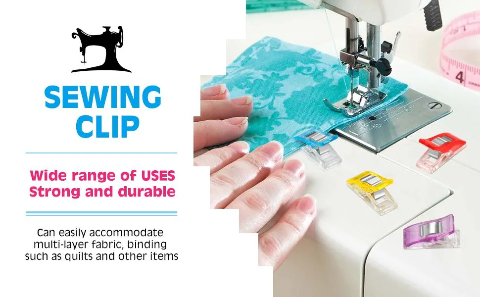 Ottemax Multipurpose Sewing Clips Pack of 120 Sewing Accessories and Fabric Clips Quilting Clips Assorted Colors - Fabric Clips