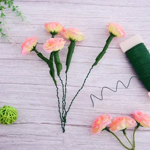 Hapeper 22 Gauge Floral Flexible Paddle Wire for Christmas Wreath Tree Flower Arrangements 3 Pack 114 Yards (Green) - Christmas wire