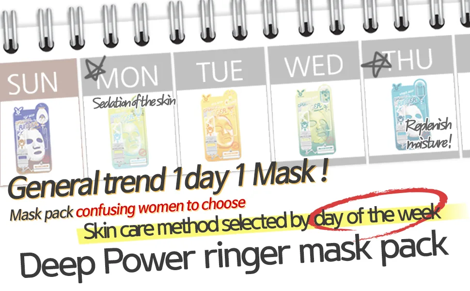 Elizavecca Deep Power Ringer 10 Type Mask Packs/koreanbeauty/kbeauty/face mask pack/sheet mask pack - 10 mask pack