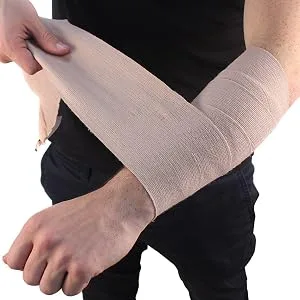 Ever Ready First Aid 2 Elastic Bandage with Clips - Box of 10 2 Inch (Pack of 10) - bandage on arm