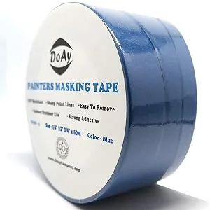 DOAY Blue Painters Tape 1/4 1/2 3/4 x 60 Yard - Multi Size Pack - Multi Surface Use - 3 Rolls 1/4 1/2 3/4 x 60 Yards (Multi Size Pack) - doay tape