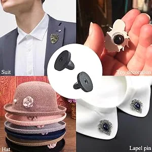 Lapel Pin Backings Butterfly Clutch Pin Backings PVC Rubber Pin Backs Pin Keepers for Replacement Uniform Badge (Black Pack of 50) 50PCS - Rubber Pin Backs