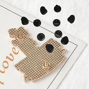 Lapel Pin Backings Butterfly Clutch Pin Backings PVC Rubber Pin Backs Pin Keepers for Replacement Uniform Badge (Black Pack of 50) 50PCS - Rubber Pin Backs