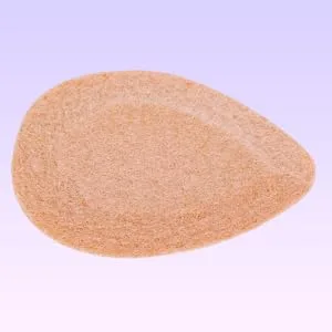 PrimeMed Self-Adhesive Skived Dancer Pads - (1/8 Thick Tan Felt) Metatarsal Pads (4 Pack) - side profile of metatarsal pads