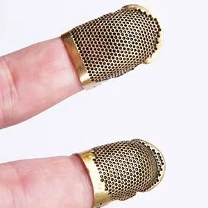 4 Pack Sewing Thimble Finger Protector Adjustable Finger Metal Shield Protector Pin Needles Sewing Quilting Craft Accessories DIY Sewing Tools Needlework(2 Sizes) - product information 5