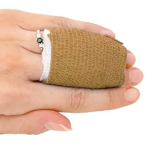 Ever Ready First Aid Self Adherent Cohesive Bandages 3 x 5 Yards - 6 Count Tan - tan hand