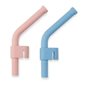PandaEar Silicone Flexible Reusable Drinking Straws (2 Packs)| Soft Tips BPA Free|Toddlers & Kids - Drinking Straws