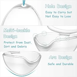 LANEYLI Pacifier Case Pacifier Holder Case Pacifier Clip Binky Holder Case Pacifier Box Pacifier Accessories 2 Pack Blue - Pacifier Case