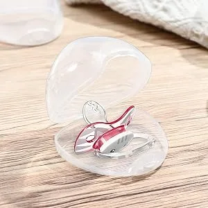 LANEYLI Pacifier Case Pacifier Holder Case Pacifier Clip Binky Holder Case Pacifier Box Pacifier Accessories 2 Pack Blue - pacifier holder case