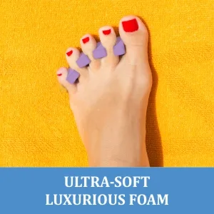 ForPro Sole Toe Separators Luxurious Foam Separators Individual Toe Separators for Pedicures Cool Grey 144-Count - ForPro Sole Toe Separators