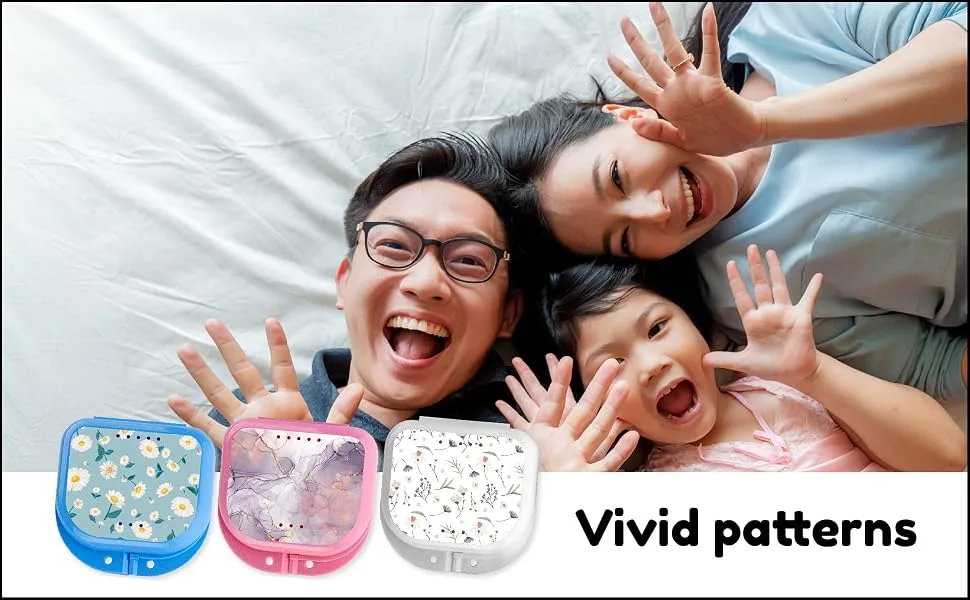 Retainer Cases Cute Retainer Holder Case 2 Pack Aligner Case with Funny Cartoon Night Guard Case with Animals and Dinosaurs Patterns (Green Yellow) - retainer case cases holder retainers aligner mouth guard pink cute invisalign invisiliners