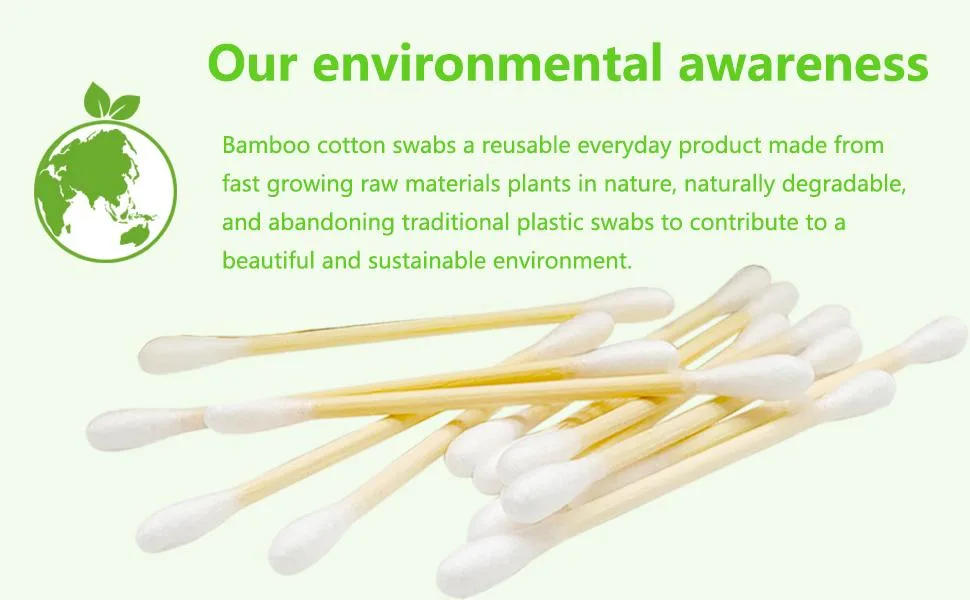Cotton Swabs with Wooden Sticks/Biodegradable Cotton Bud 1125pcs 2.9 Inch (Pack of 1125) - cotton swabs