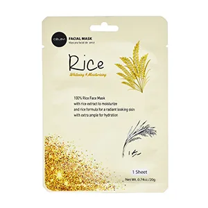Celavi Essence Facial Face Mask Paper Sheet Korea Skin Care Moisturizing 12 Pack (Mix - 2 of Each) - rice
