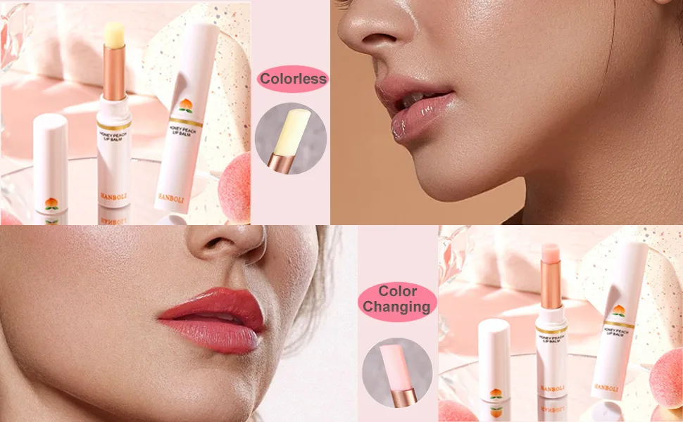 2 Pack Color Changing Lipstick & Lip Balm Magic Ph Lip Balm Long Lasting Korean Lip Tint Set Moisturize Lipsticks for Women Lip Makeup - lip plumper gloss set