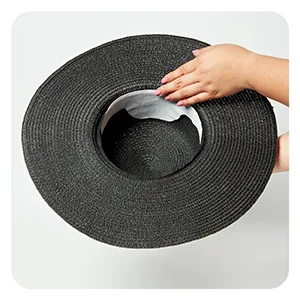 Hollywood Fashion Secrets Hat Shields Protects Hats from Sweat and Makeup Self-Adhesive Disposable Hat Liners - 10 Counts Transparent - Matte Hat Sweat Protector