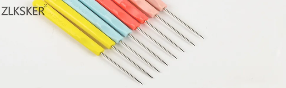 ZLKSKER (Pack of 4) Leather Stitching Sewing Awl with Plastic Handle Beading Awl Repair Tool - product information 1