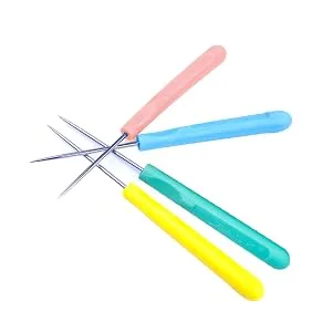 ZLKSKER (Pack of 4) Leather Stitching Sewing Awl with Plastic Handle Beading Awl Repair Tool - product information 4
