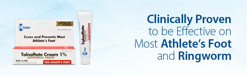 Globe Tolnaftate 1% 1 Oz Antifungal Treatment Proven Clinically Effective on Most Athlete s Foot and Ringworm (3 Pack) - Tolnaftate