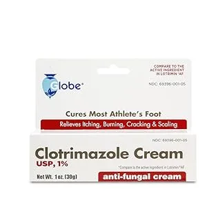 Globe (3 Pack) Clotrimazole Cream 1% (1 oz) Cures athlete s foot jock itch ringworm. Relieves the itching irritation redness scaling and discomfort. - GLOBE Clotrimazole Cream