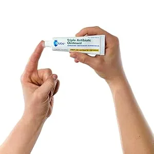 Globe Triple Antibiotic First Aid Ointment 0.5 oz (4-Pack) | 24-Hour Infection Protection | Wound Care Treatment for Minor Scrapes Burns and Cuts | 4 Pack - TRIPLE ANTIBIOTIC OINTMENT