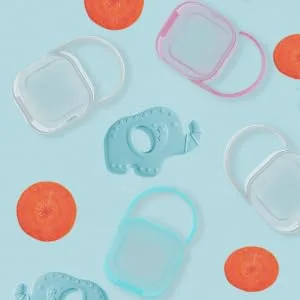 LANEYLI Pacifier Case Pacifier Holder Case Pacifier Clip Binky Holder Case Pacifier Box Pacifier Accessories 2 Pack Clear Hook Design - pacifier case