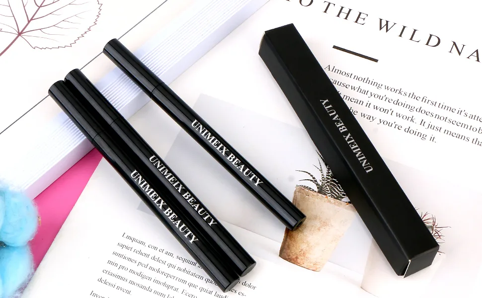 UNIMEIX Eyeliner Liquid Liner Waterproof Eye Liner Makeup Eyeliner Pen Precise All Day Black Black 2 Pack - eye liner