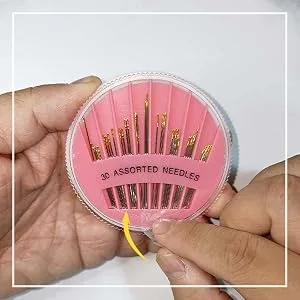 30 Pack Premium Hand Sewing Needles 6 Sizes Assorted Sewing Needles for Handsewing Large Eye Stitching Needles for Sewing Repair Embroidery Needles Sewing Sharp Needles (1) - Step 1