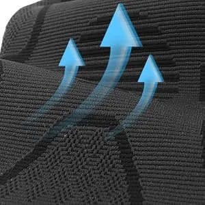 2 Pack Copper Knee Brace Knee Compression Sleeve Support for Men Women Knee Pain Working Out Running Sport Arthritis Black Large - product information 7