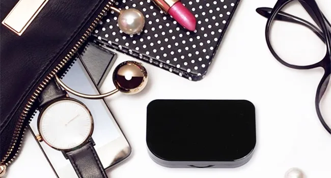 BUCICE Eyelash Case with Mirror - 3 Layer False Lash Case Empty Eyelash Storage Case Portable Folding Makeup Mirror for Women Gift Black - Empty Eyelashes Storage Box False Eyelash Travel Case Fake Eye Lash Organizer with Mirror