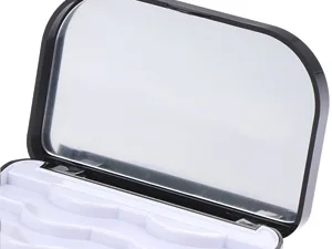 BUCICE Eyelash Case with Mirror - 3 Layer False Lash Case Empty Eyelash Storage Case Portable Folding Makeup Mirror for Women Gift Black - Eyelash Box with Mirror Travel Eyelash Storage Case
