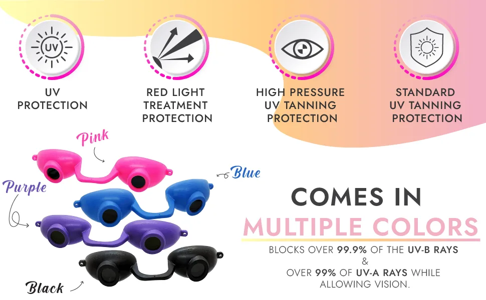 Super Sunnies Evo Flex Soft Tanning Bed Goggles 2 Pack (Assorted) - tanning goggles tanning bed tanning bed goggles tanning goggles for tanning beds