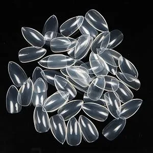 Yimart 500pcs/pack Stiletto False Nails Clear False Nails Oval Stiletto Sharp Full Nail tips Acrylic UV Gel Full Cover Nail Art Tips Decoration Nails Salon (Clear) - product information 7